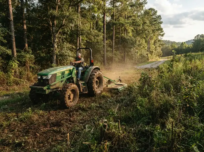Heavy brush hogging and land clearing