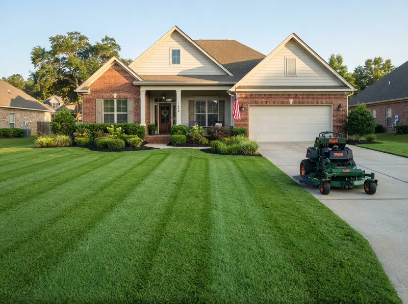 Pristine emerald green lawn in Northport Pristine emerald green lawn in Northport