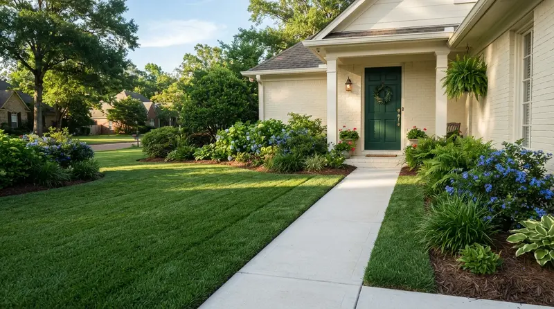 Pristine residential lawn in Northport AL