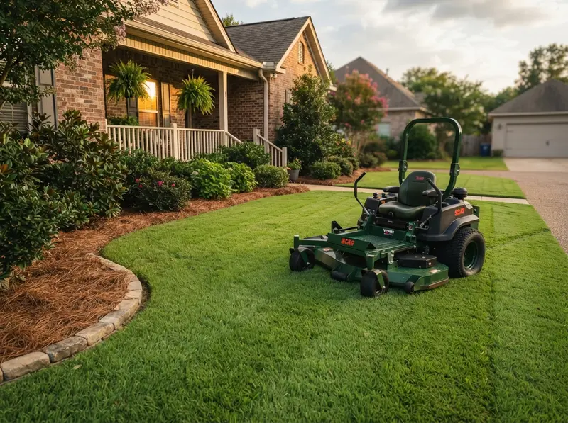 Professional lawn edging installation in Northport