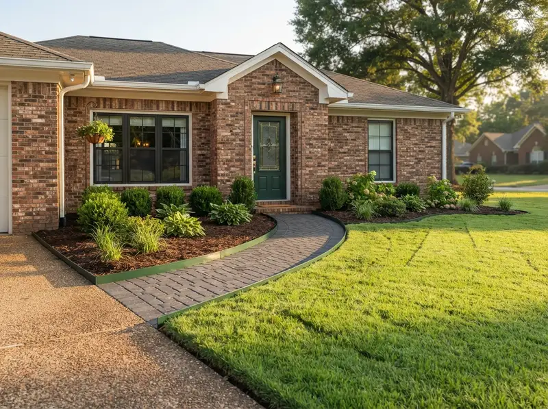 Professionally edged lawn in Northport