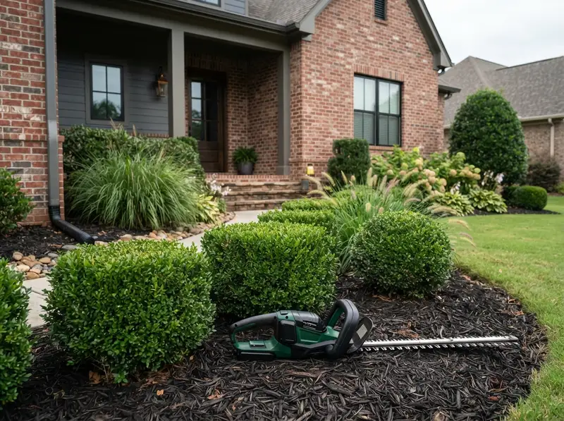 Professional shrub trimming and mulch Professional shrub trimming and mulch